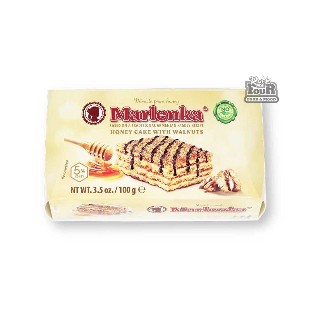 Cake "Marlenka" honey, with walnuts 100g